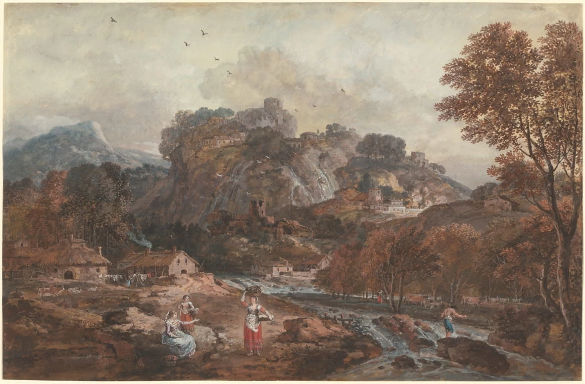Paesaggio di montagna con lavandaie - National Gallery of Art